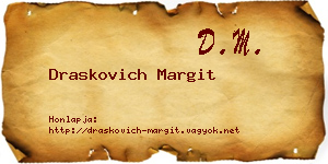 Draskovich Margit névjegykártya